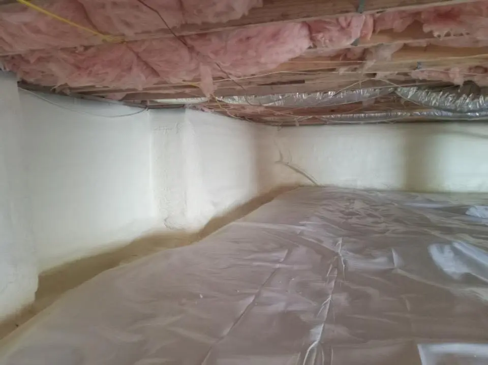 Crawl space encapsulation with closed-cell spray foam for Spray Foam Roofing in Enid